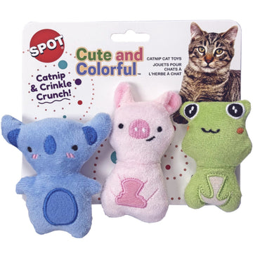 Spot Cute and Colorful Crinkly Catnip Cat Toys (3 pack)