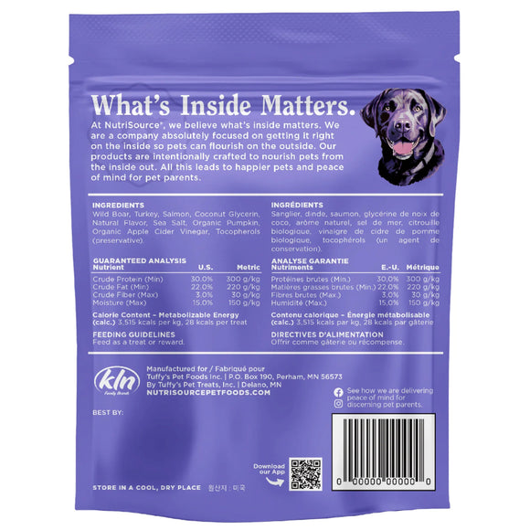 NutriSource Jivin' Jerky Boar Turkey & Salmon Dog Jerky Treats (4 oz)