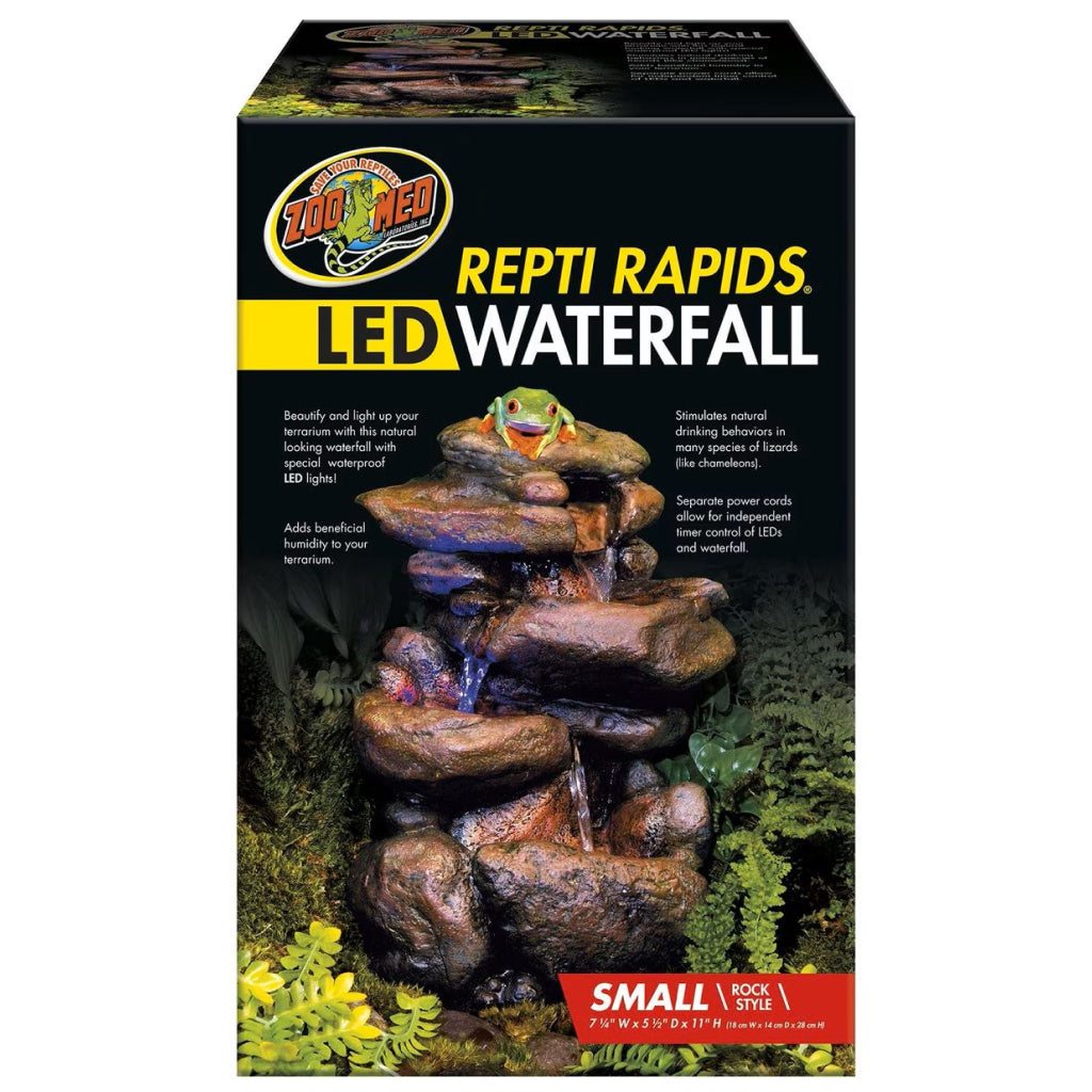 Zoo Med Repti Rapids LED Rock Waterfall- Small