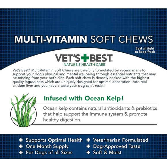 vet's best multivitamin is made with ocean kelp for dogs