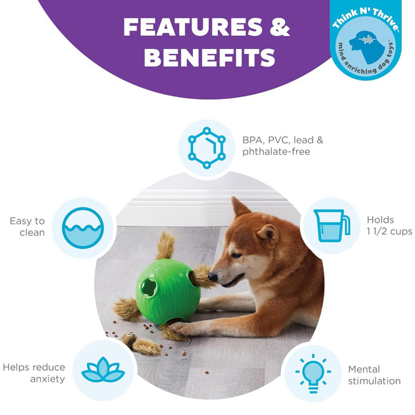 Outward Hound Snuffle N' Treat Interactive Puzzle Ball & Treat Dispenser Toy For Dogs