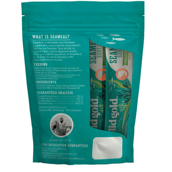 Solid Gold SeaMeal Squeeze Salmon In Gravy Mousse Lickable Cat Treat (0.5 oz tube, pack of 4)