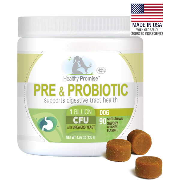 Four Paws Healthy Promise Pre & Probiotics Soft Chews For Dogs (90 ct)