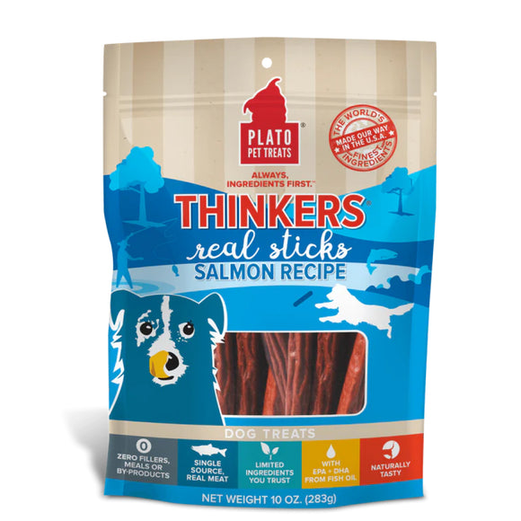 Plato Thinkes Real Salmon Recipe Sticks Dog Treats