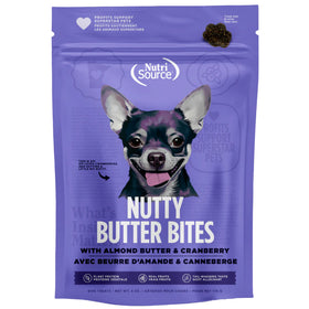NutriSource Nutty Butter Bites with Almond Butter & Cranberry Soft & Chewy Dogs Treats (6 oz)
