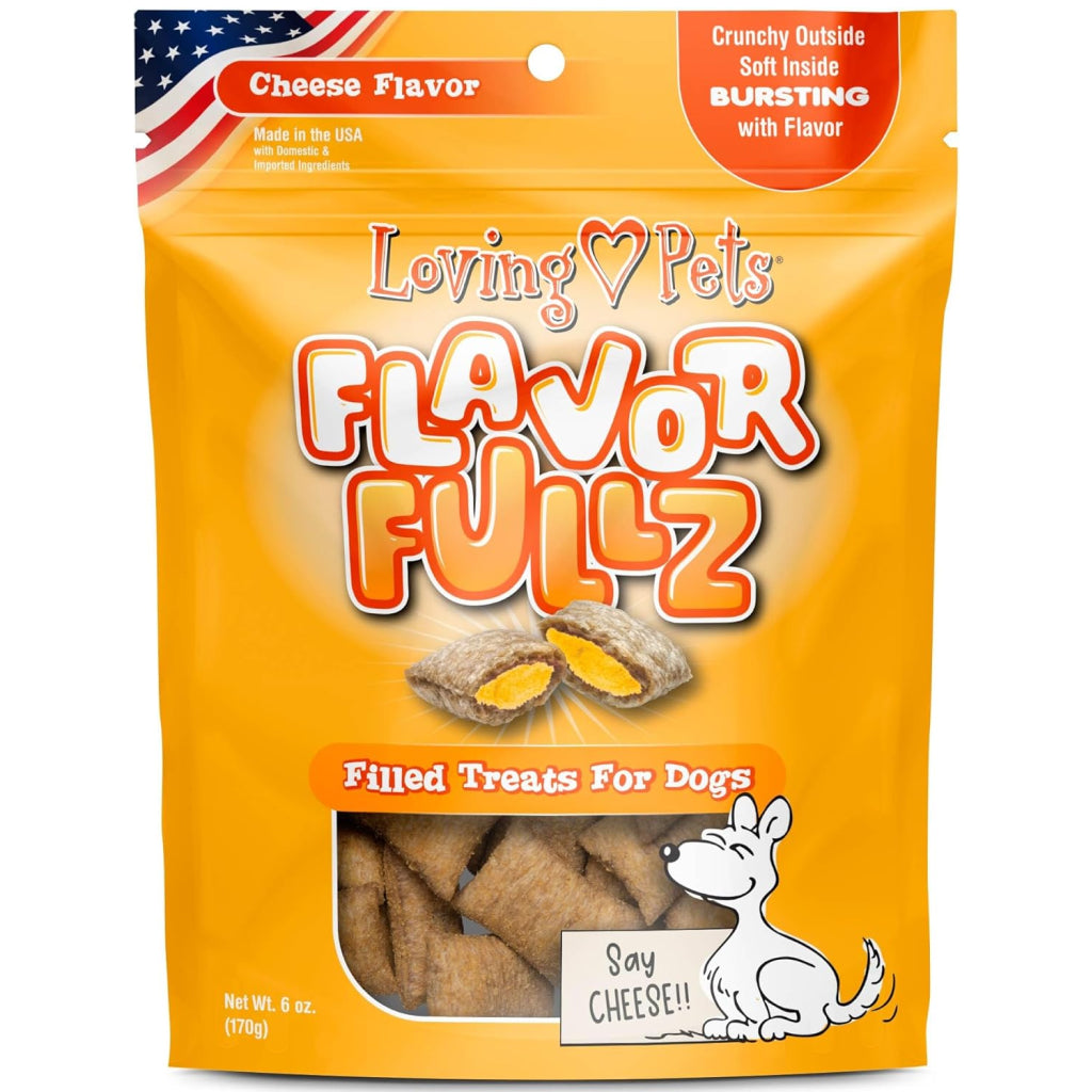 Loving Pets Flavorfullz Filled Cheese Flavor Treats for Dogs -6oz