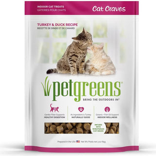 Pet Greens Cat Craves Semi-Moist Turkey & Duck Soft Treats For Cats (3 oz)