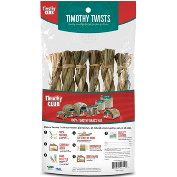 Oxbow Timothy CLUB Timothy Twists Small Animal Treats -6 Counts