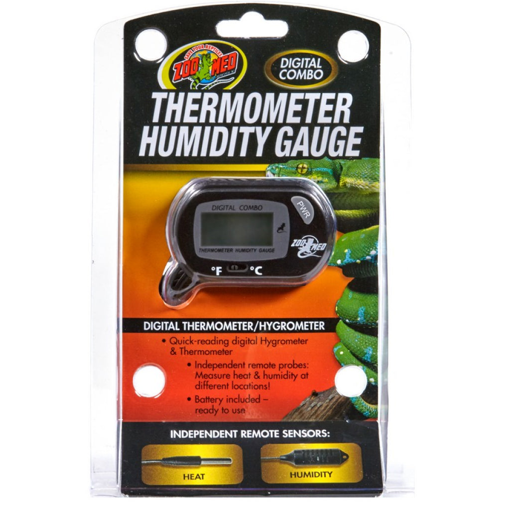 Zoo Med Digital Combo Thermometer Humidity Gauge For Reptiles