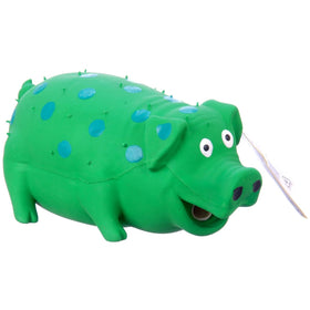 Multipet Latex Globlet Grunting Pig Toy For Dogs- Assorted Colors (9-in)
