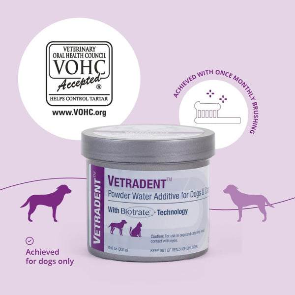 Vetradent Powder Water Additive for Dogs & Cats (10.6 oz)