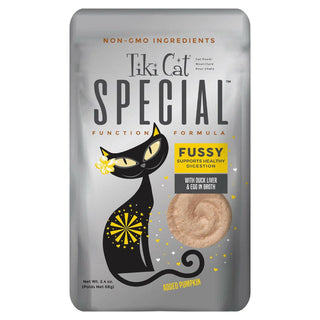 Tiki Cat Special Mousse Fussy Duck & Egg Wet Food For Cats (2.4 oz x 12 pouches)