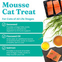 In addition to seaweed, flaxseed oil, and salmon, SeaMeal Squeeze is also a high-protein cat treat with real tuna. 
