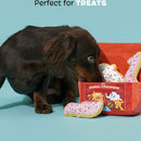 BARK Animal Squeakers Snacks Multi-Part Squeaky Plush Dog Toy- X-Small/Small