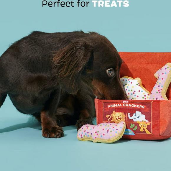 BARK Animal Squeakers Snacks Multi-Part Squeaky Plush Dog Toy- X-Small/Small