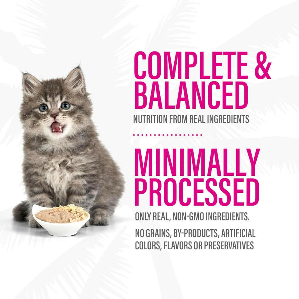 Tiki Cat Baby Pate Chicken and Chicken Liver Grain-Free Wet Food For Kitten (2.4 oz x 12 cans)