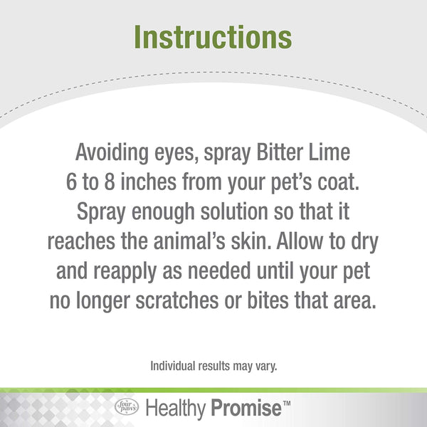 Four Paws Healthy Promise Bitter Lime Anti Chew Spray for Dogs & Cats (8 oz)