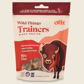 OTIS Wild Things Bison Trainers Bite-Sized Treats for Dogs (4 oz)
