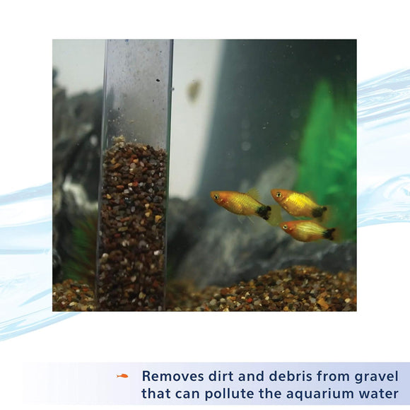 Aqueon Aquarium Siphon Vacuum Gravel Cleaner- Large 10"