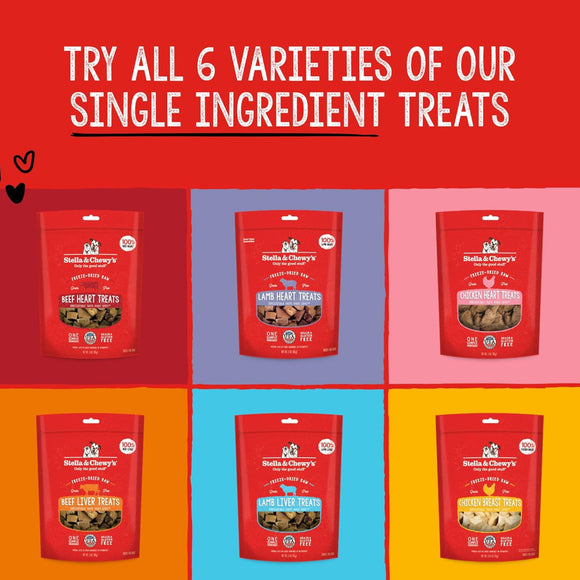 Stella & Chewy's Free-Dried Chicken Hearts Dog Treats