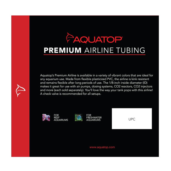Aquatop Premium Airline Tubing 1/8" Inside Diameter -13ft *Multi Color Options