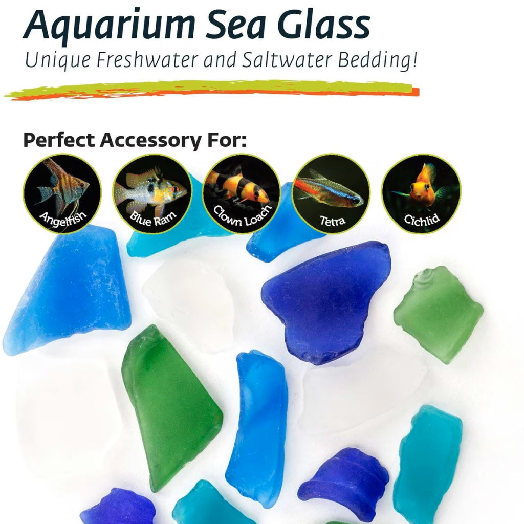 Galapagos Aquarium Sea Glass For Reptiles -4 lb bag