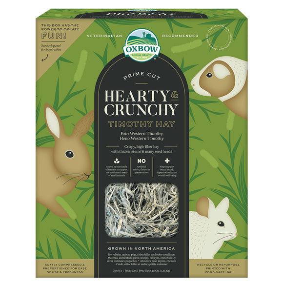 Oxbow Animal Health Prime Cut Hearty & Crunchy Timothy Hay