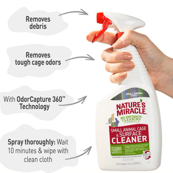 Nature's Miracle Small Animal Cage & Surface Cleaner Bio-Enzymatic Formula (24 oz)