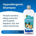 Fresh 'n Clean Soothing & Sensitive Hypoallergenic Tearless Shampoo For Pets (18 oz)