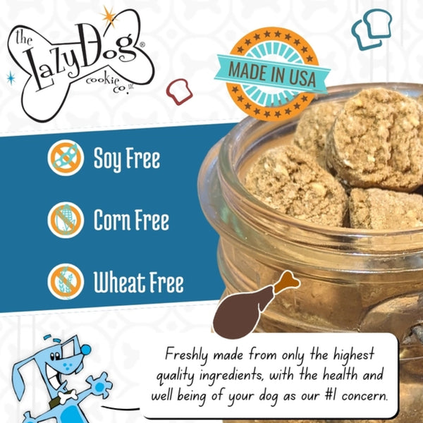 The Lazy Dog Cookie Co. Leftover Turkey Sandwich Turkey & Sweet Potato Treats For Dogs (5 oz)