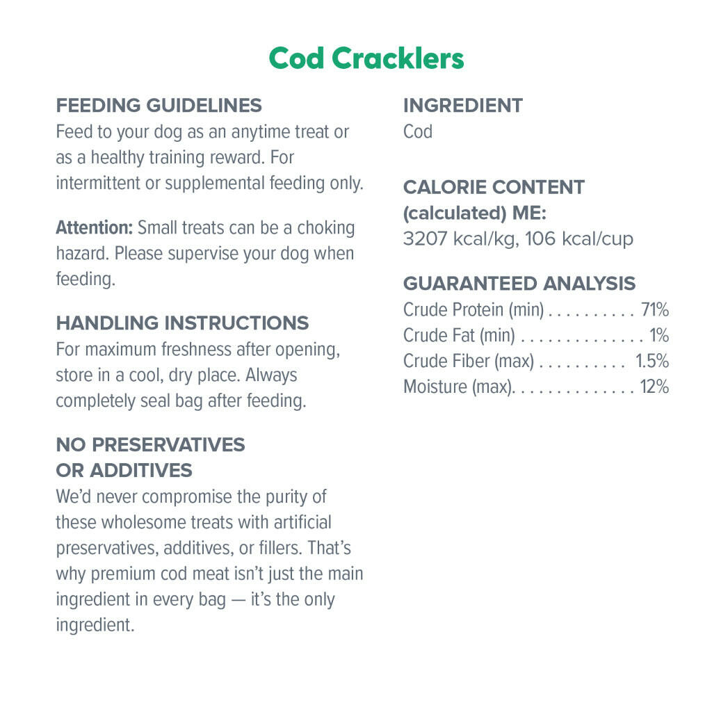 Dr Marty Cod Cracklers Freeze Dried Cod Dog Treats