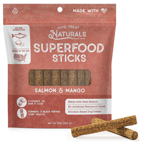 Dog Treat Naturals Superfood Sticks Salmon & Mango Dog Treats (10 oz)