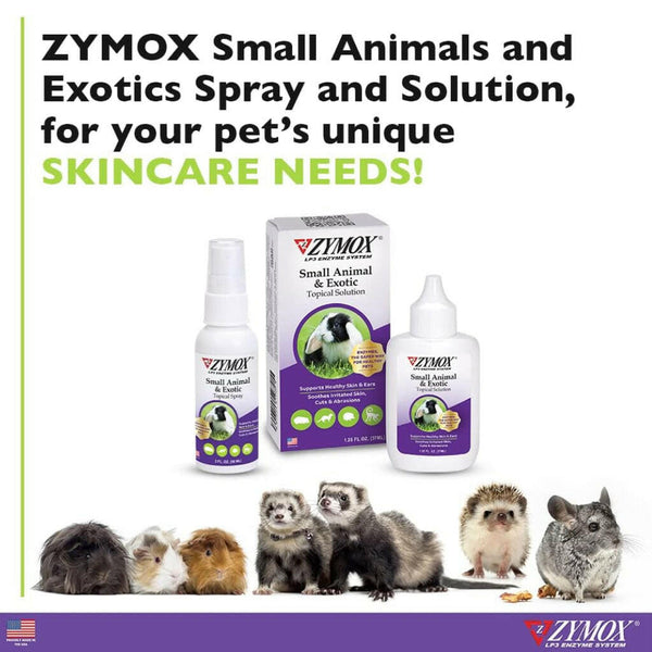 Zymox Small Animal & Exotic Topical Solution w/o Hydrocortisone - (1.25 oz)