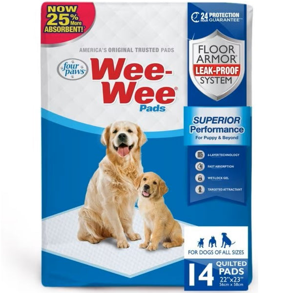 Four Paws Wee-Wee Superior Performance Standard Dog Pee Pads - 22"x23" inch