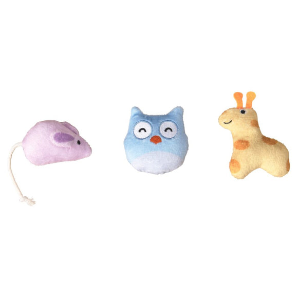 Spot Cuddly and Colorful Crinkly Catnip Cat Toys (3 pack)