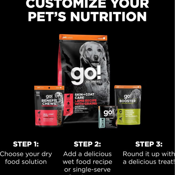 Go! Solutions Benefit Chews Skin + Coat Care Lamb Recipe Soft & Chewy Treats for Dogs (6 oz)
