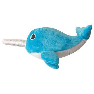 Snugarooz Baby Nikki the Narwhal Crinkle & Squeaker Plush Dog Toy (7")