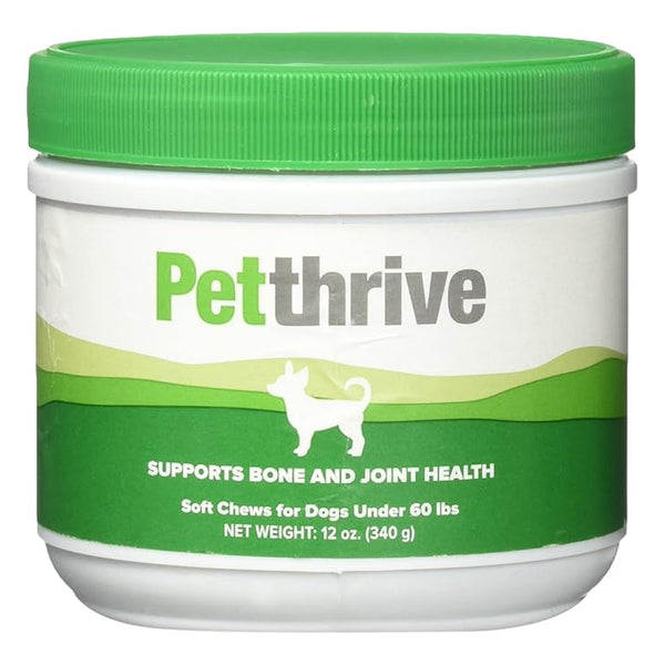 PetThrive Bone & Joint Support for Dogs under 60lbs (120 soft chews)