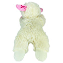 Multipet Lamb Chop Dog Toy w/ Pink Ribbon 