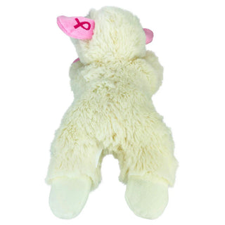 Multipet Lamb Chop Dog Toy w/ Pink Ribbon 