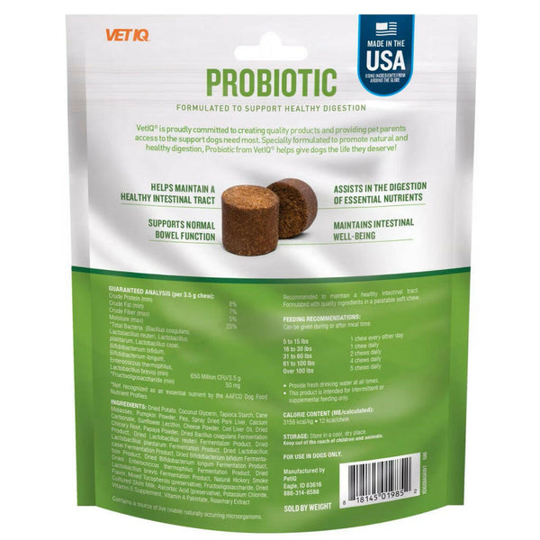 VetIQ Probiotic Soft Chew Supplement for Dogs (60 soft chews)