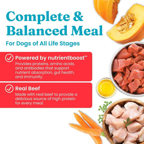 This dog food enhancer is made with real beef with powered with nutrientboost