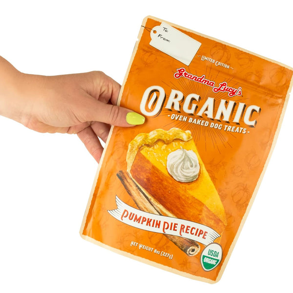 Grandma Lucy's Organic Oven Baked Pumpkin Pie Recipe Treats For Dogs (8 oz)