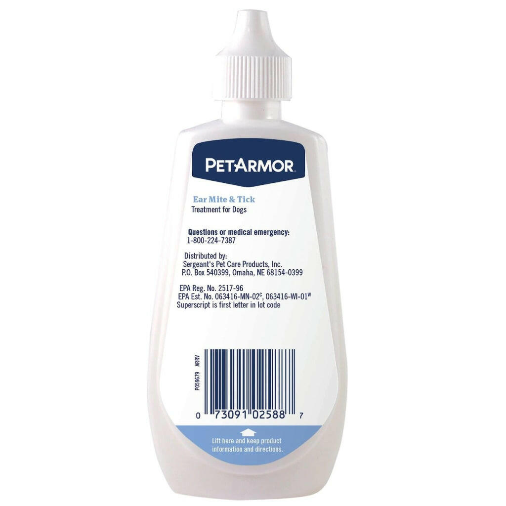 PetArmor Ear Mite & Tick Treatment For Dog (3oz)