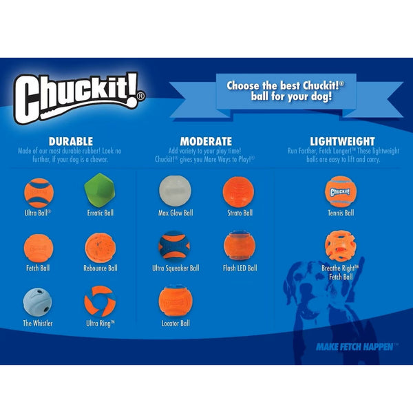 Chuckit! Ultra Squeaker Ball Toy For Dogs- Medium (2 pack)