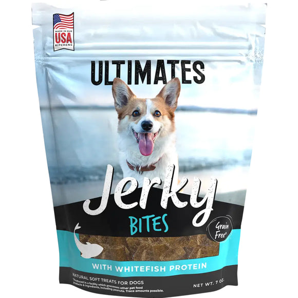 Ultimates Whitefish Protein Jerky Bites Dog Treats (7 oz)
