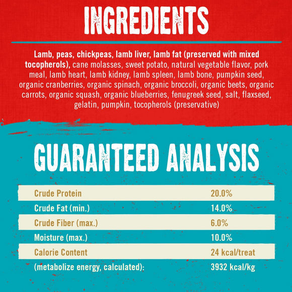 Stella & Chewy's Raw Coated Biscuits Grass-Fed Lamb Recipe Crunchy Dog Treats (9 oz)