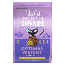 Tiki Cat Born Carnivore Optimal Weight Turkey Weight Control Dry Food for Cats (2.8 lb)