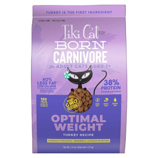 Tiki Cat Born Carnivore Optimal Weight Turkey Weight Control Dry Food for Cats (2.8 lb)