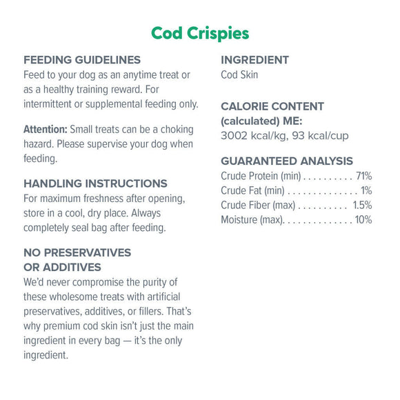 Dr. Marty Cod Crispies Freeze Dried Cod Skin Dog Treats